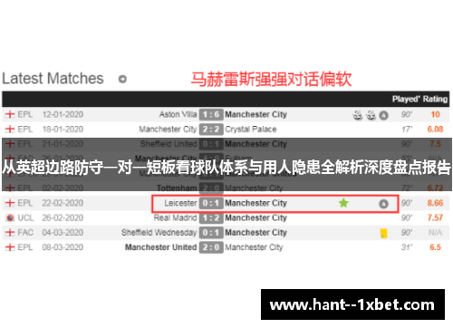 从英超边路防守一对一短板看球队体系与用人隐患全解析深度盘点报告 从英超边路防守一对一短板看球队体系与用人隐患全解析深度盘点报告